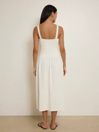 NATION LTD Dress Jennie Midi Dress, Porcelain Soho-Boutique
