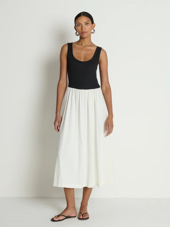 NATION LTD Dress Karla Midi Dress, Porcelain Color Block Soho-Boutique