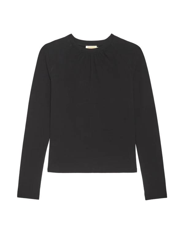 NATION LTD Shirt Alejandra Long Sleeve Tee, Heather Charcoal Soho-Boutique