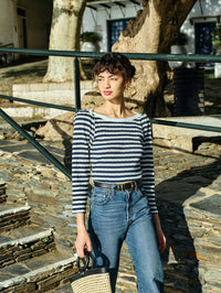 NATION LTD Shirt Amelie Top, Pointelle Stripe Soho-Boutique