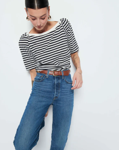 NATION LTD Shirt Deana Stripe Envelope T-Shirt, City Stripe Soho-Boutique