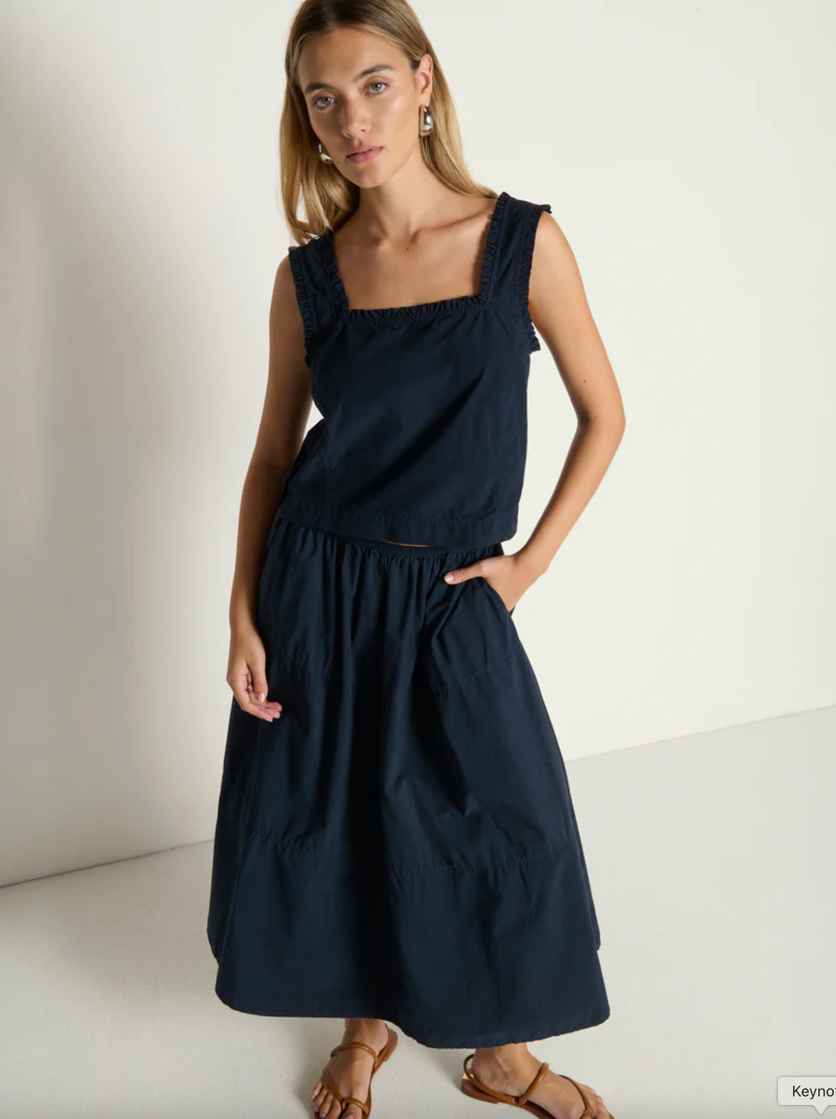 NATION LTD Skirt Karin Tiered Skirt, Night Sky Soho-Boutique