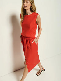NATION LTD Skirt Maisie Midi Skirt, Aurora Red Soho-Boutique