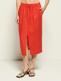 NATION LTD Skirt Maisie Midi Skirt, Aurora Red Soho-Boutique