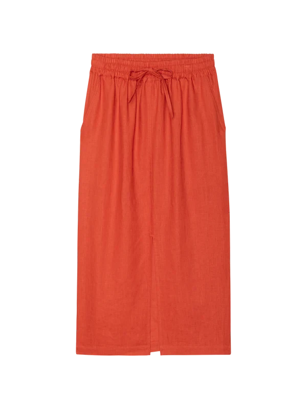 NATION LTD Skirt Maisie Midi Skirt, Aurora Red Soho-Boutique