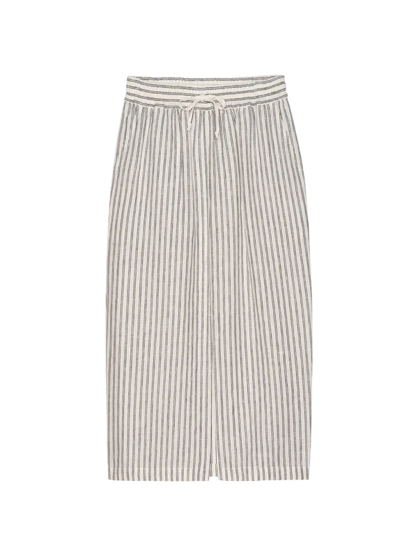 NATION LTD Skirt Maisie Midi Skirt, Linen Stripe Soho-Boutique