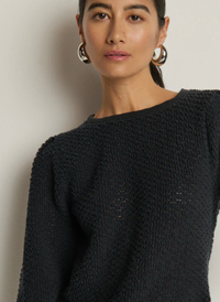 NATION LTD Sweater Etta Lace Popover, Jet Black Soho-Boutique