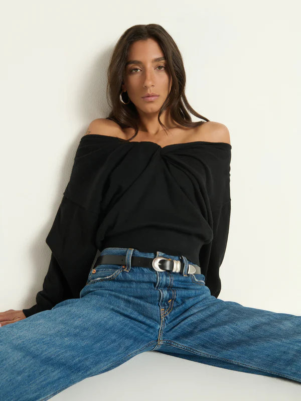 NATION LTD Sweater Jolie Sweater, Jet Black Soho-Boutique