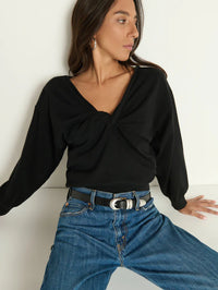 NATION LTD Sweater Jolie Sweater, Jet Black Soho-Boutique