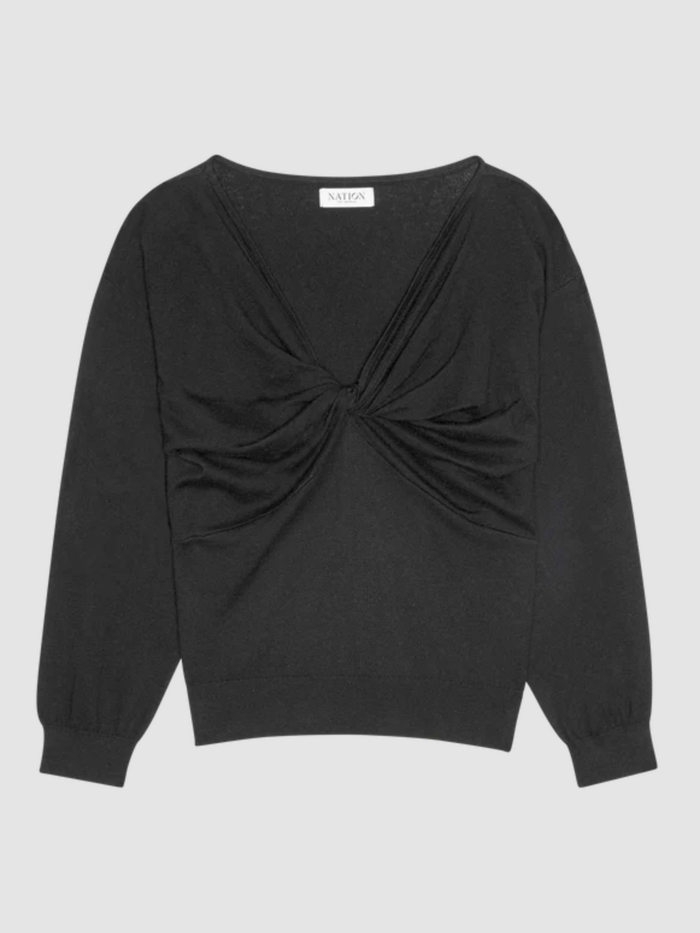 NATION LTD Sweater Jolie Sweater, Jet Black Soho-Boutique