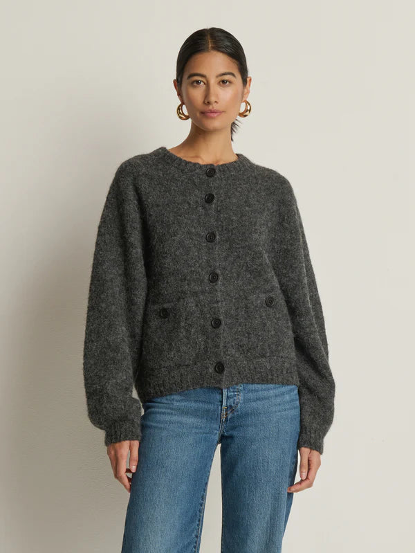 NATION LTD Sweater Tessa Cardigan, Heather Charcoal Soho-Boutique