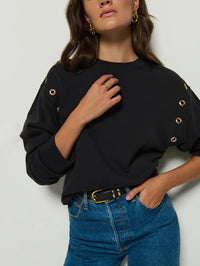 NATION LTD Sweatshirt Arlem Sweatshirt, Black Soho-Boutique