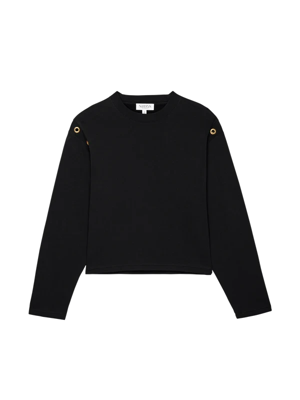 NATION LTD Sweatshirt Arlem Sweatshirt, Black Soho-Boutique