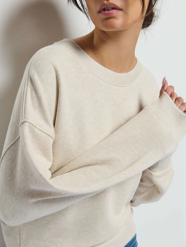 NATION LTD Sweatshirt Jovie Sweatshirt, Heather Oatmeal Soho-Boutique