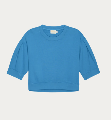 NATION LTD Sweatshirt Tate Crewneck Sweatshirt, Parisian Blue Soho-Boutique