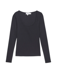 NATION LTD T-Shirt Elaine Long Sleeve, Jet Black Soho-Boutique
