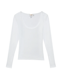 NATION LTD T-Shirt Elaine Long Sleeve, White Soho-Boutique