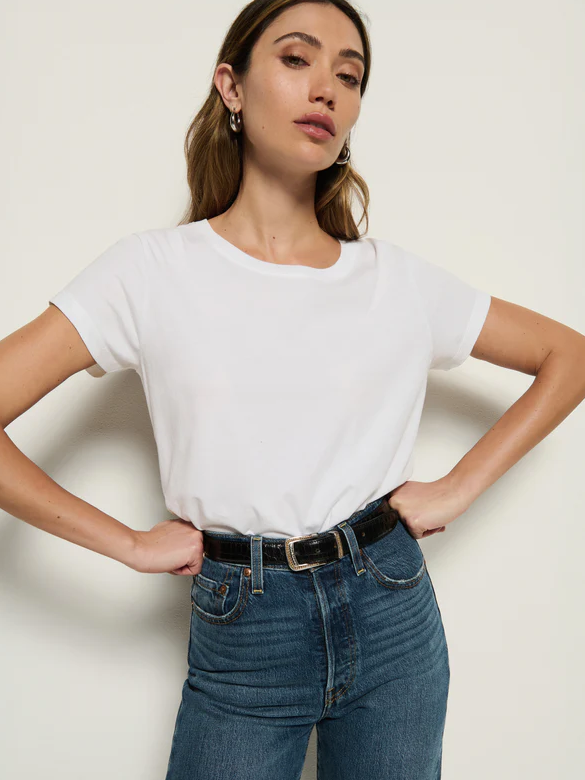 NATION LTD T-Shirt Goldie Boxy Tee, White Soho-Boutique