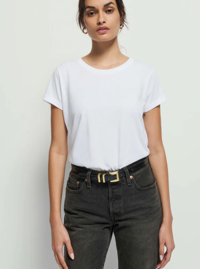 NATION LTD T-Shirt Goldie Tee, White Soho-Boutique