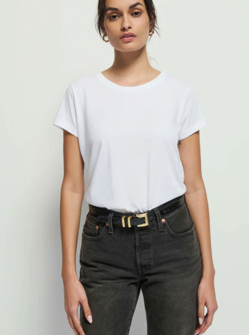 NATION LTD T-Shirt Goldie Tee, White Soho-Boutique