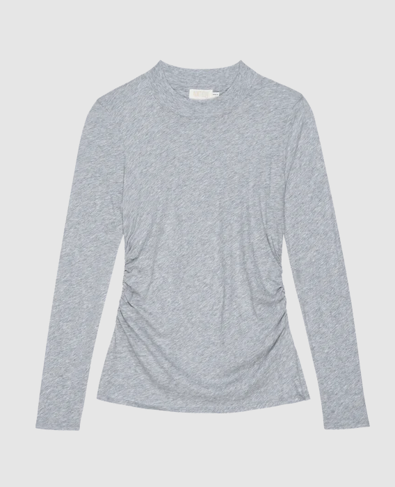 NATION LTD T-Shirt Rita Long Sleeve, Heather Grey Soho-Boutique