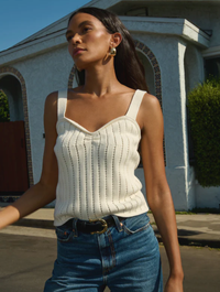 NATION LTD Tank Cali Sweater Tank, Porcelain Soho-Boutique