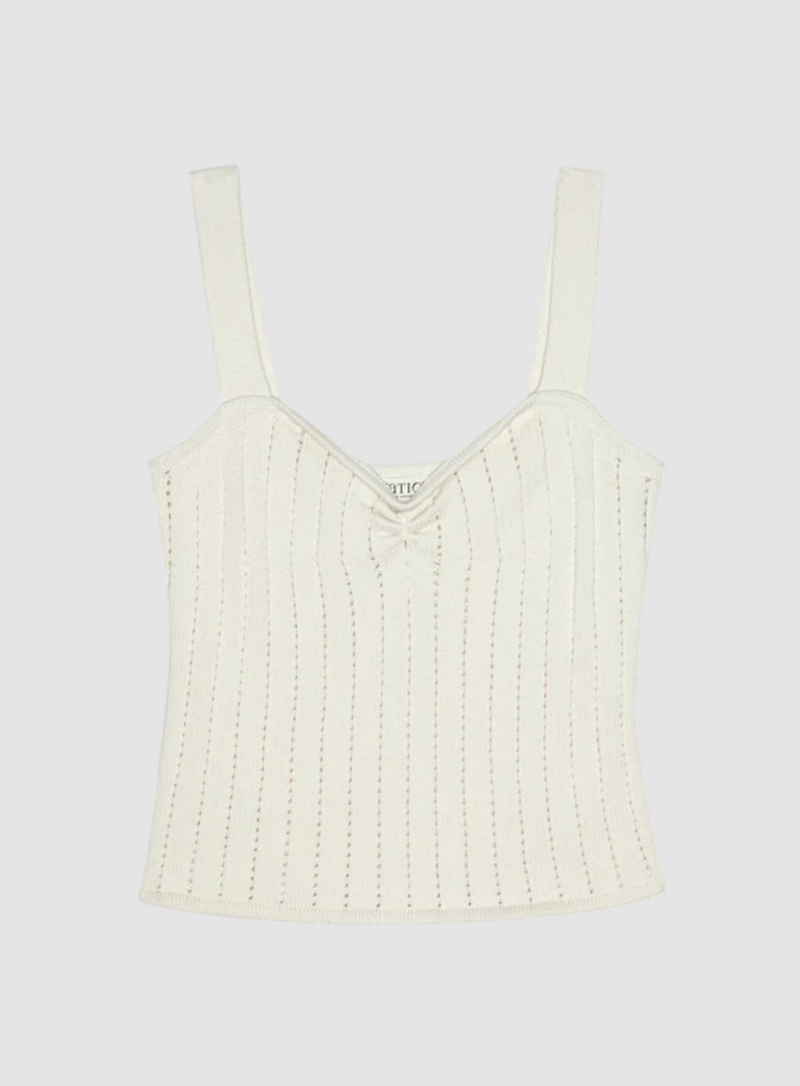 NATION LTD Tank Cali Sweater Tank, Porcelain Soho-Boutique