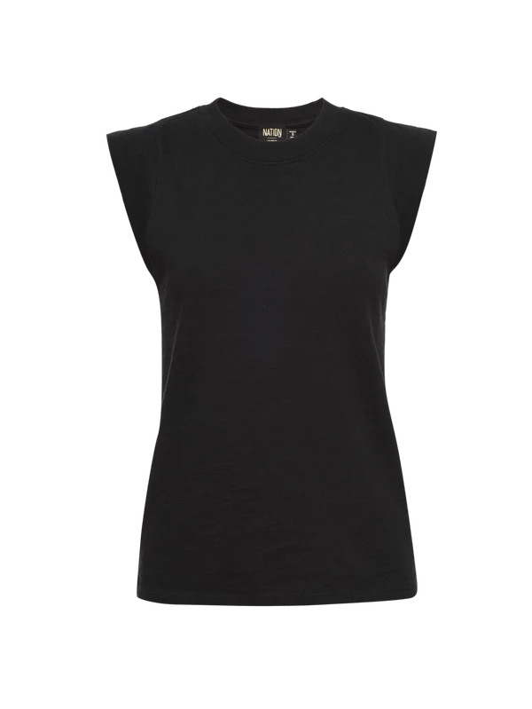 NATION LTD Tank Patti Muscle Tank, Jet Black Soho-Boutique
