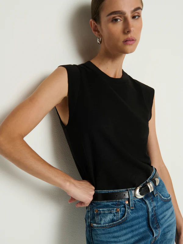 NATION LTD Tank Patti Muscle Tank, Jet Black Soho-Boutique