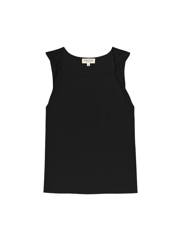 NATION LTD Tank Sabrina Tank, Jet Black Soho-Boutique