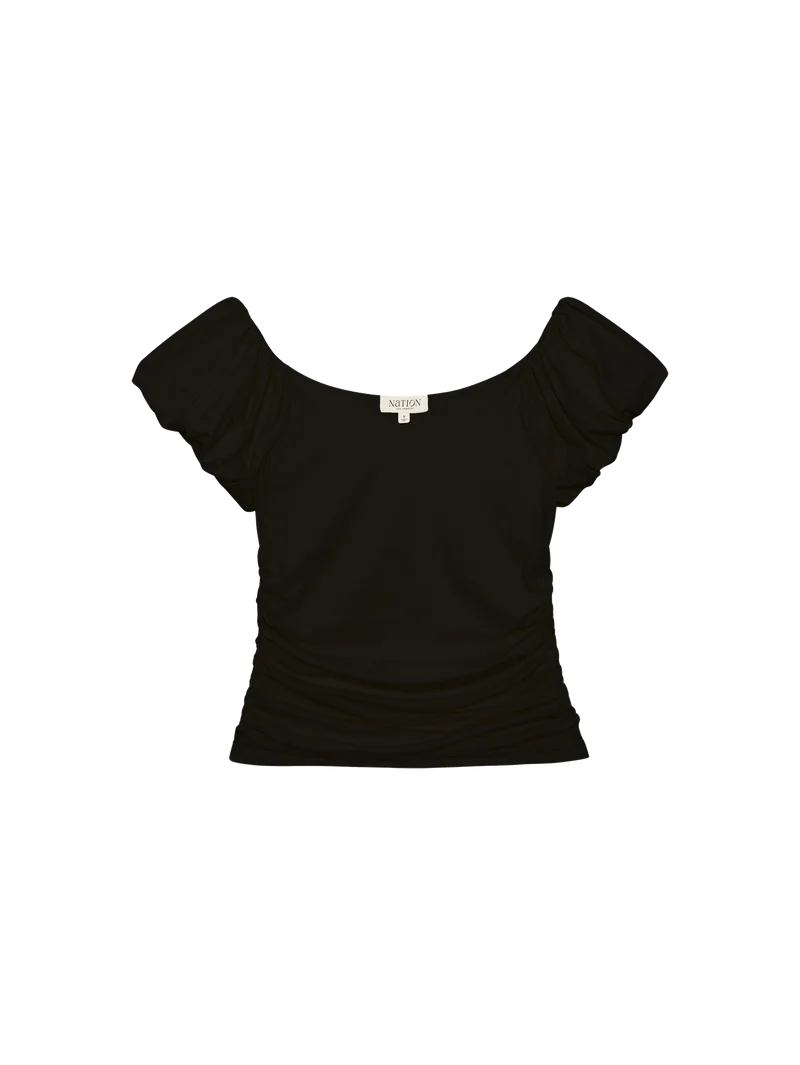 NATION LTD Top Angelica Top, Jet Black Soho-Boutique
