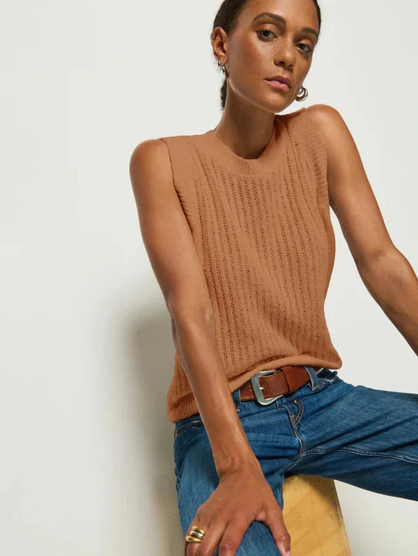 NATION LTD Top Elliana Knit Tank, Praline Soho-Boutique