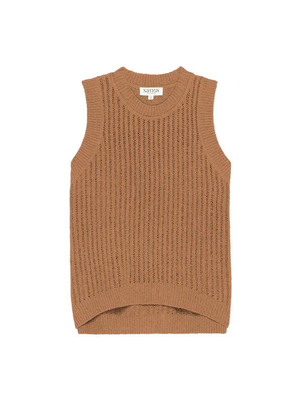 NATION LTD Top Elliana Knit Tank, Praline Soho-Boutique