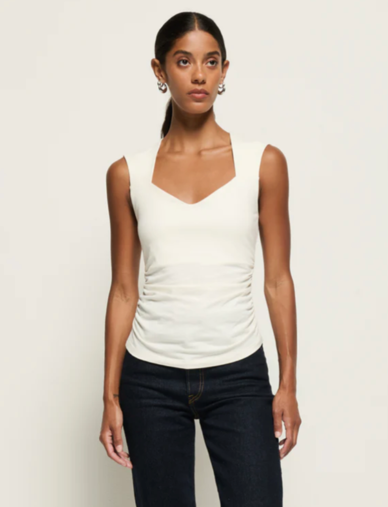 NATION LTD Top Haven Tee, Porcelain Soho-Boutique