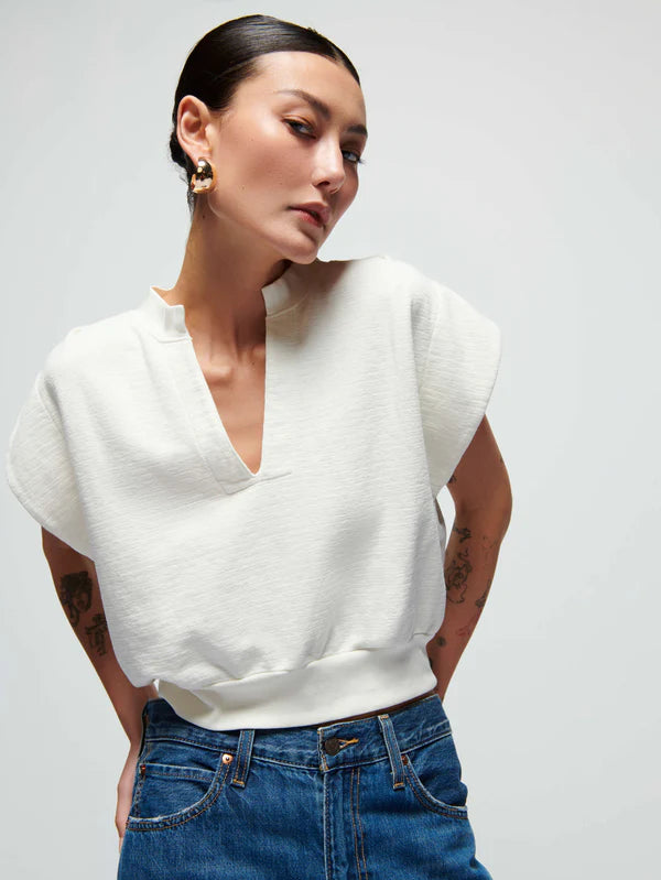 NATION LTD Top Lenon Top, Porcelain Soho-Boutique