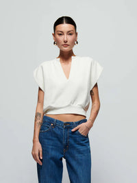 NATION LTD Top Lenon Top, Porcelain Soho-Boutique
