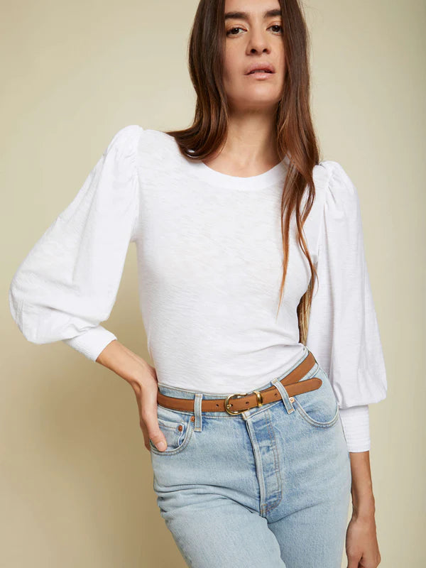 NATION LTD Top Loren Tee, White Soho-Boutique