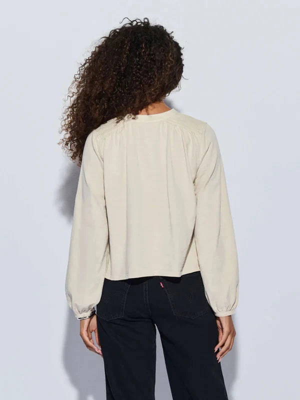 NATION LTD Top Maya V-Neck Top, Parchment Soho-Boutique