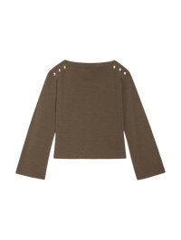 NATION LTD Top Rochelle Boatneck Tee, Espresso Soho-Boutique