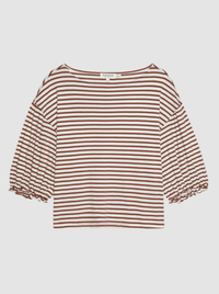 NATION LTD top Sandra Boatneck Top, Sable Stripe Soho-Boutique