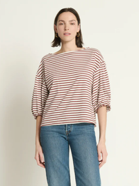 NATION LTD top Sandra Boatneck Top, Sable Stripe Soho-Boutique