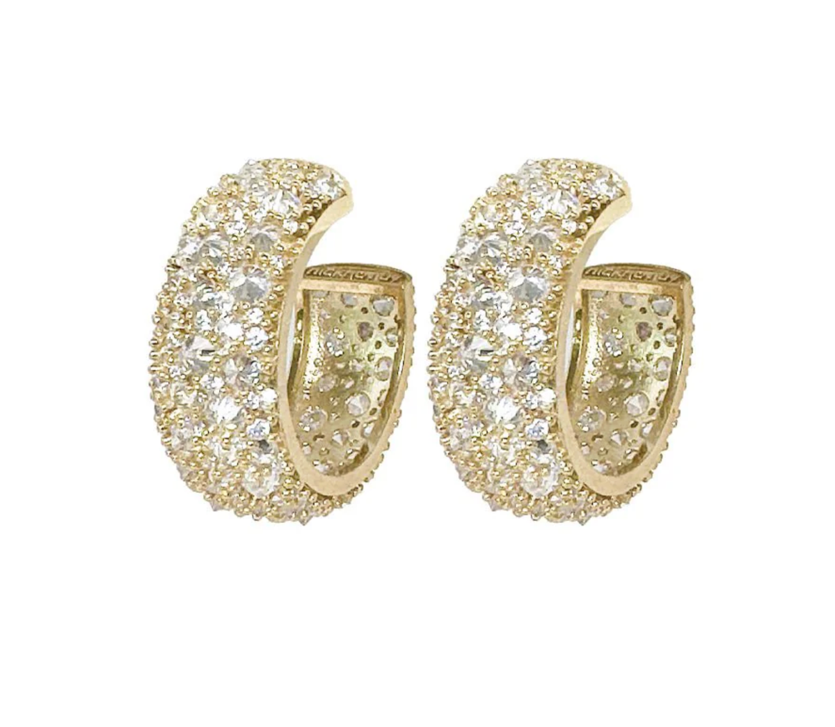 Nickho Rey Earrings Leary Hoop, Gold/White Soho-Boutique