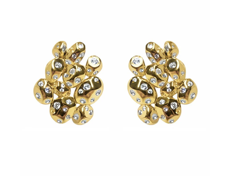 Nickho Rey Earrings Picasso Earrings, Gold/White Soho-Boutique