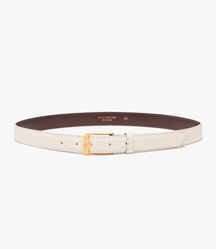 NILI LOTAN Belt Dana Belt, Ivory Gold Soho-Boutique