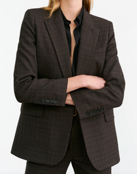 NILI LOTAN Blazer Diane Blazer, Cigar Plaid Soho-Boutique