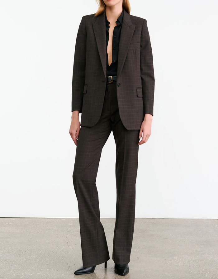 NILI LOTAN Blazer Diane Blazer, Cigar Plaid Soho-Boutique