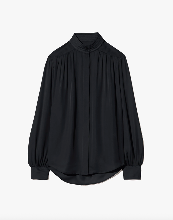NILI LOTAN Blouse Revi Silk Blouse, Black Soho-Boutique