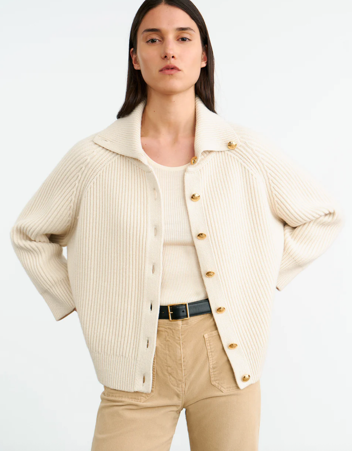 NILI LOTAN Cardigan Deryl Cardigan, Ivory Soho-Boutique