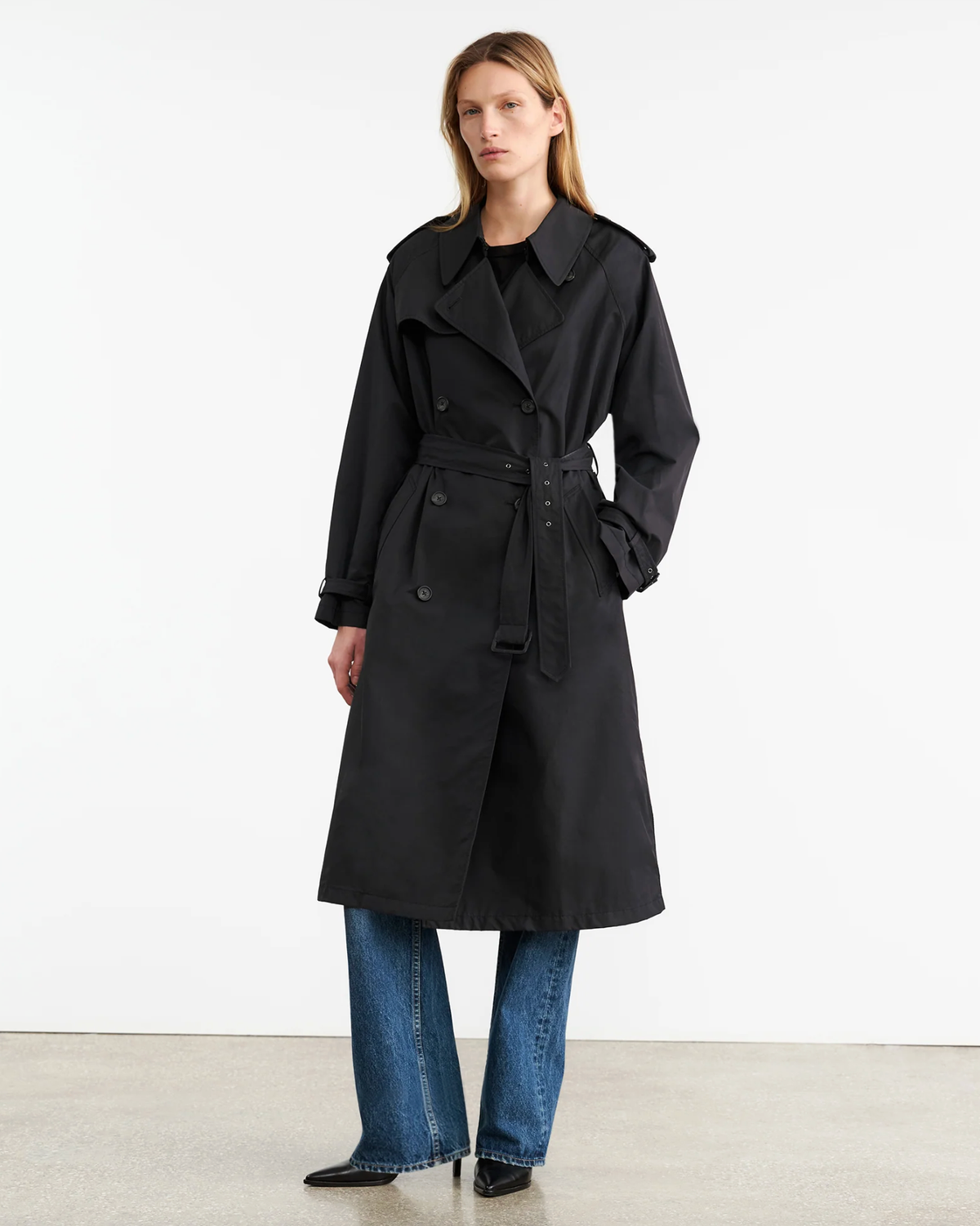 NILI LOTAN Coats & Jackets Tanner Trench Coat, Black Soho-Boutique