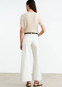 NILI LOTAN Denim Marlene Jean, Cream Soho-Boutique